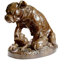 Antique Ceramic Dog Group