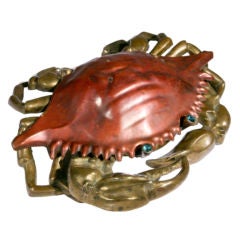 Antique CRAB SPITTOON