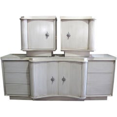 Exceptional Hollywood Regency Cabinet and end Tables