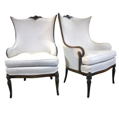 Exceptional Pair of High Back 40's ROPE AND TASSEL Armchairs