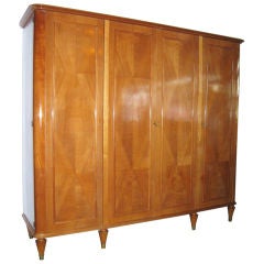 French 40's Armoire, with Geometric Parqueterie Doors