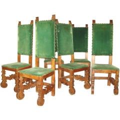 Exceptional French 40
s High Back Chairs