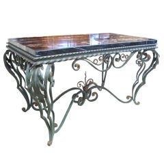 French 40's Iron Coffee Table, Manner of Poillerat