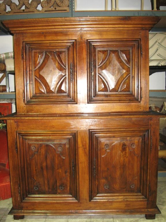 French LXIII  Walnut Buffet 2 Corps