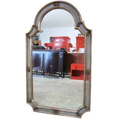 Antique Elegant Venitian Mirror, with Mercury Glass trim and Sliver Leaf