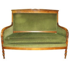 Antique Elegant French Classical Style Loveseat / Settee