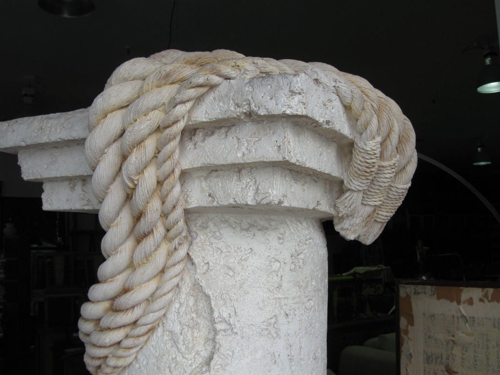 very LARGE Decorative: French ROPE AND TASSEL COLUMN 1