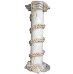 very LARGE Decorative: French ROPE AND TASSEL COLUMN