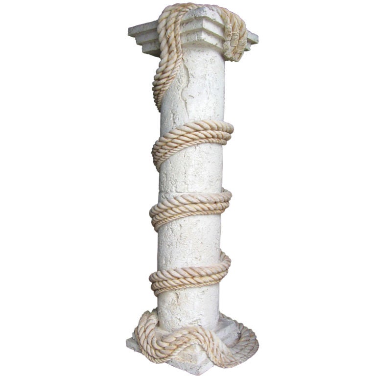 very LARGE Decorative: French ROPE AND TASSEL COLUMN