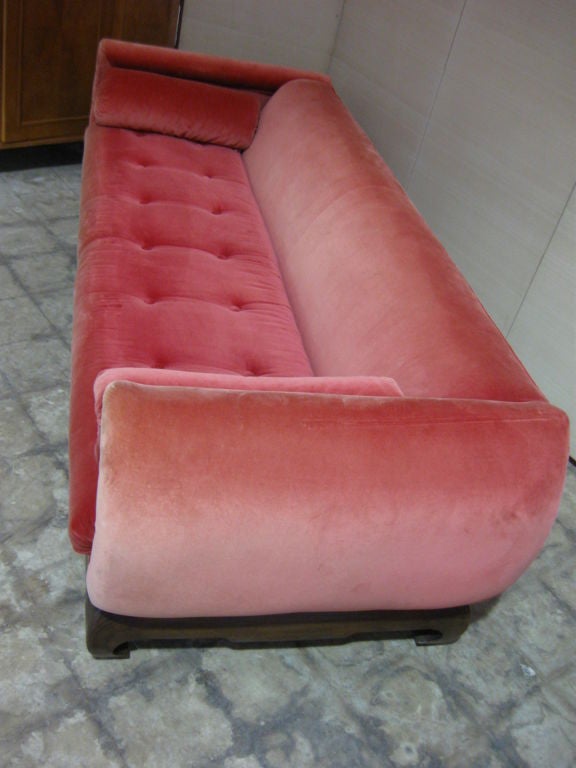 American Superb Ming Style Scrolled Sides Sofa