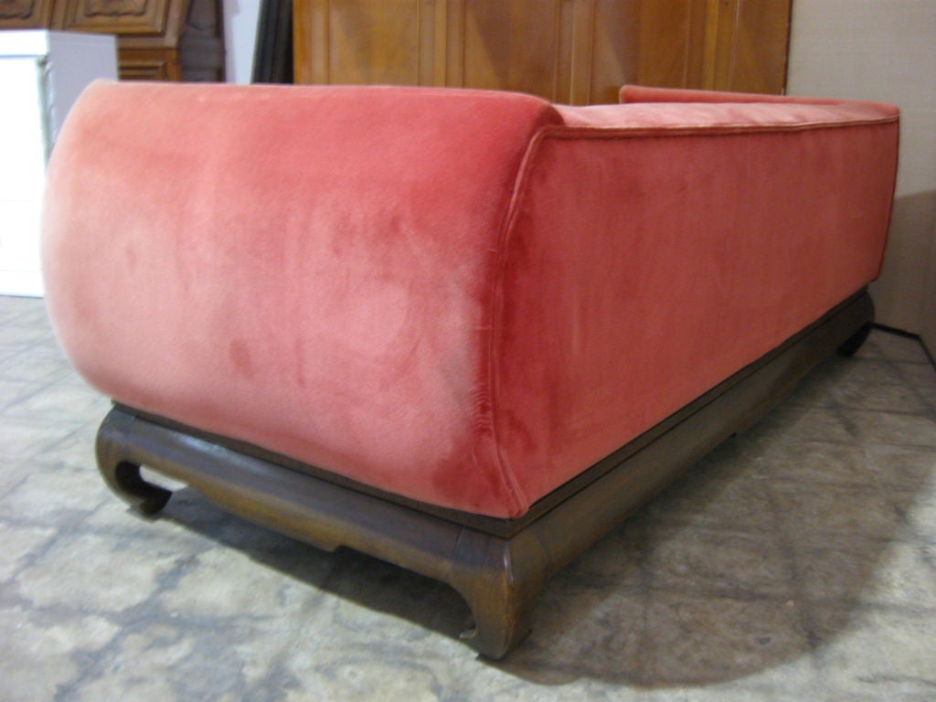 Mid-20th Century Superb Ming Style Scrolled Sides Sofa