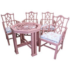 Elegant 5 piece Chinese Chippendale Style Set