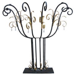 PAIR! of French Iron Demi Lune Consoles