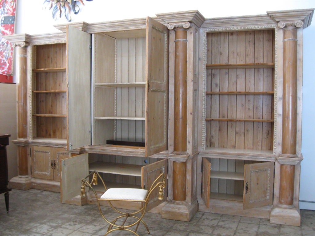 Mid-20th Century Classical Architectural Wall Unit / Bookcase