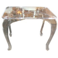 Clear Curvaceous Mid Century Lucite Table