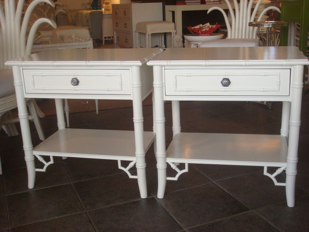Pair of Restored Old Palm Beach Side Tables