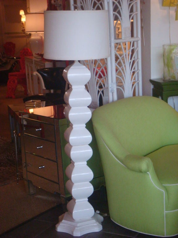 Vintage Sculptured Ceramic Floor Lamp