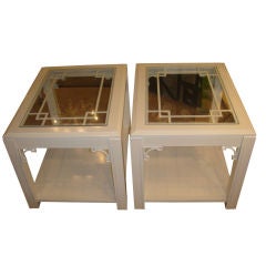 Pair of Mid Century Low  Fretwork Tables