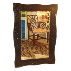 Decorative   Carved Black  Beveled Mirror