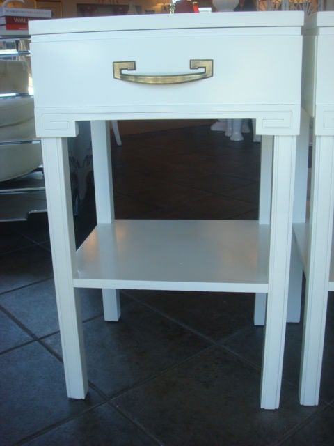 Restored Greek Key End Tables