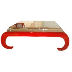 Lacquered Modern Ming Mirrored Table Lacquered Modern Ming Mirrored Table