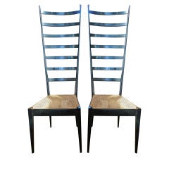 High Ladderback Chairs Manner Of Ponti