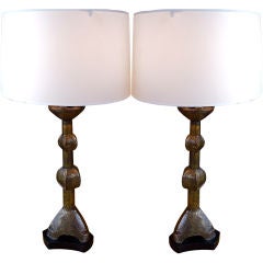 Pair OF Lamps In The Manner Of Giacometti For JMF