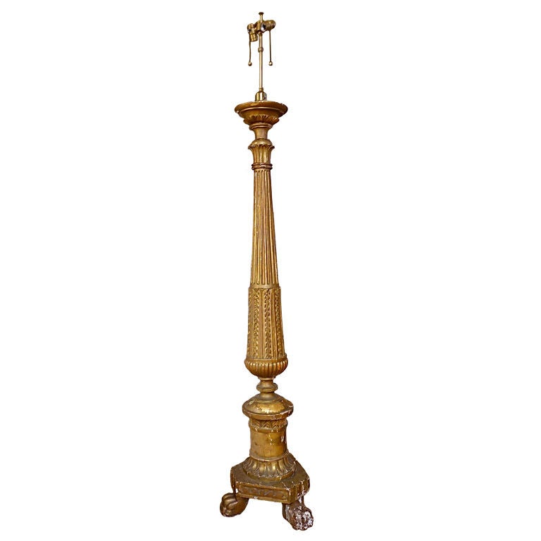Monumental Gilt Torchere For Sale