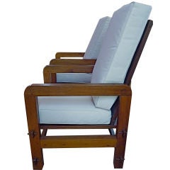 Pair 1940's French Moderne Chairs