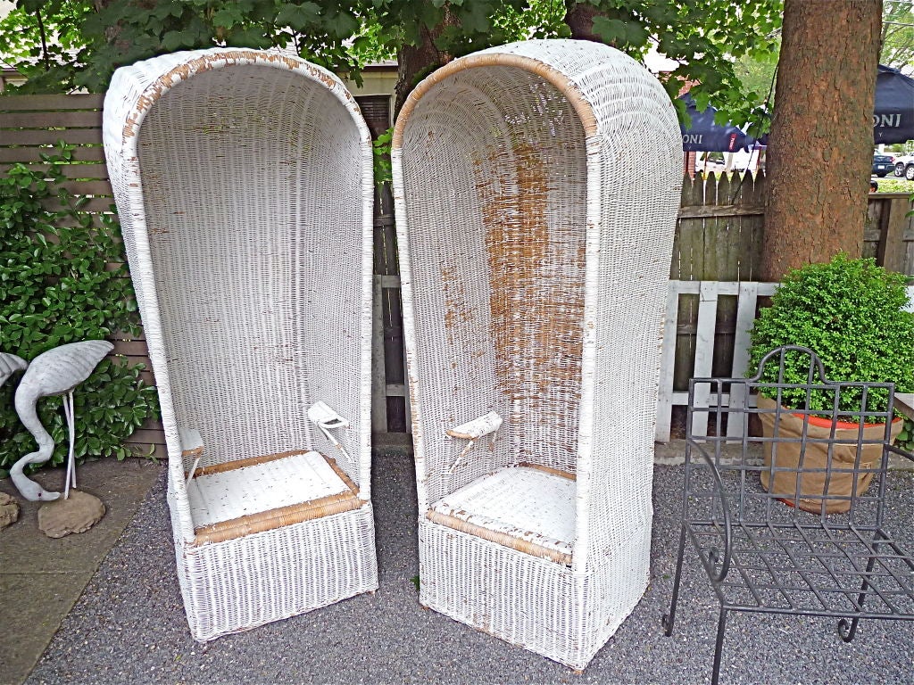 Giant Wicker Porters Chairs 1