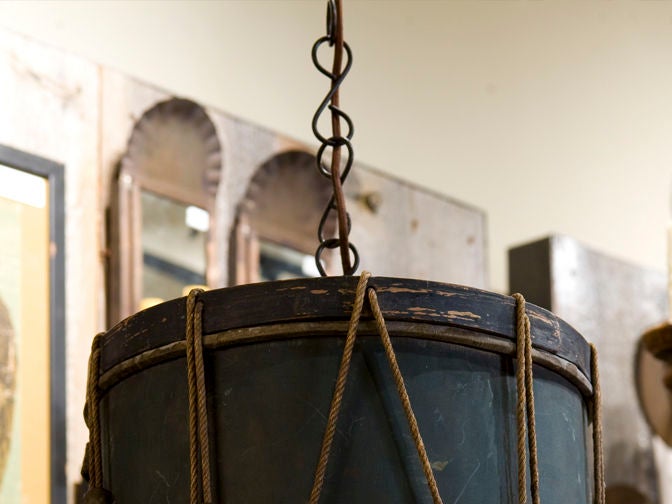 Metal Antique Drum Pendant