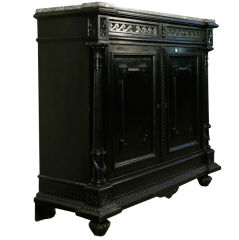 Antique Napoleon III Mahogany Sideboard with Marble Top