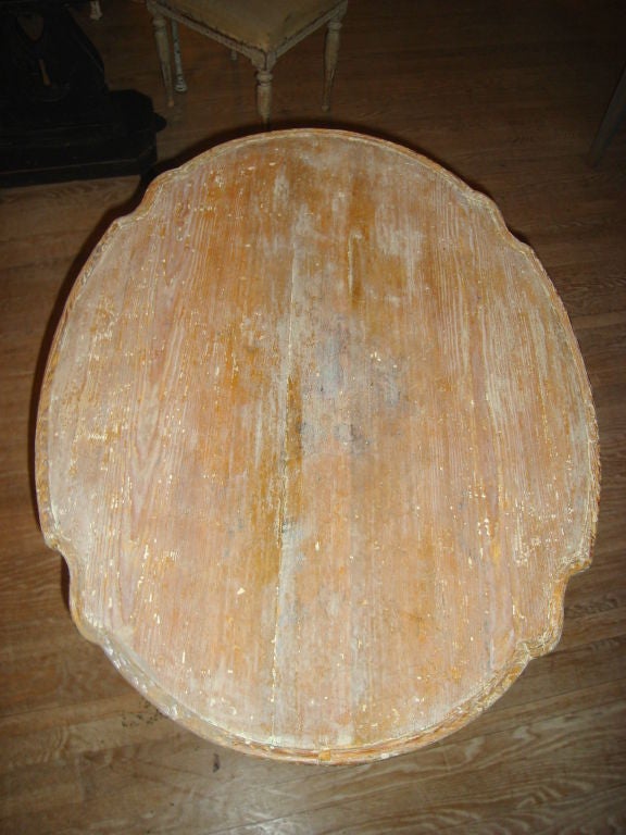 Swedish Baroque Oval Tilt Top Table