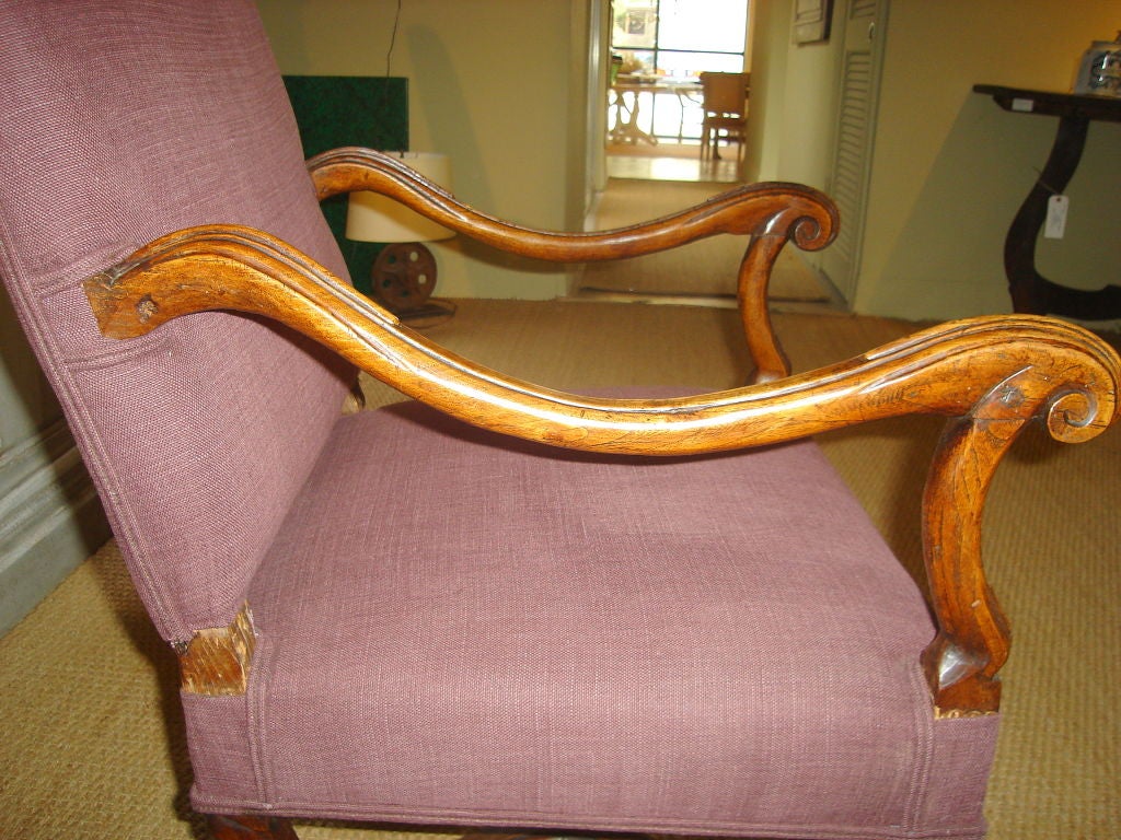 Joinery 18th. Century Louis XI V Armchair For Sale