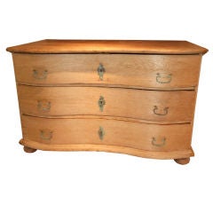 18th.Century Baroque Bleached Oak Commode