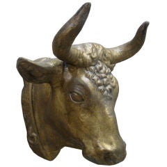 19th c. Zinc Bull's Head