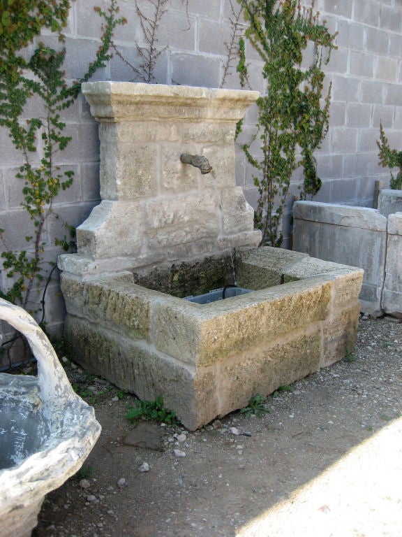 Provençal Stone Fountain made from Reclaimed Stone Elements 1