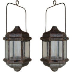 Antique Pair 19th c. French Processional Lanterns