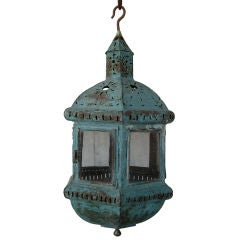 Antique Painted Tole Lantern