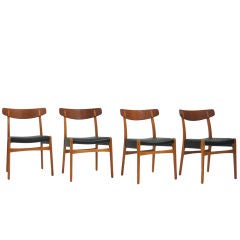 Set of Four CH-23 Dining Chairs by Hans Wegner