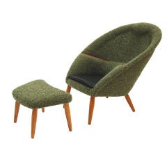 Lounge Chair and Ottoman by Nanna Ditzel