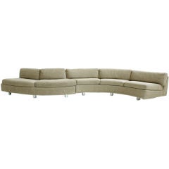 Milo Baughman Serpentine  Sofa