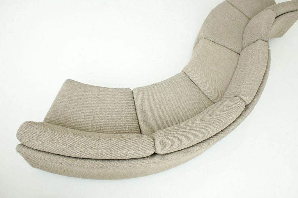 American Milo Baughman Serpentine  Sofa