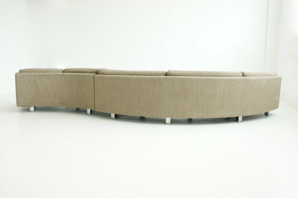 Mid-Century Modern Milo Baughman Serpentine  Sofa