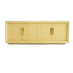 Linen Covered Credenza