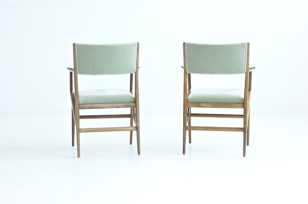 Mid-20th Century Pair Armchairs by Gio Ponti