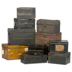 A Collection of 33 English Deed Boxes