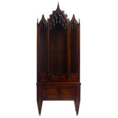 Mahogany Glazed Bookcase in the Reform Gothic Taste
