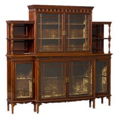 Aesthetic Rosewood Display Cabinet with Original Velvet Lining