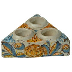 Antique Spanish Talavera Spice Tray - 18th Century